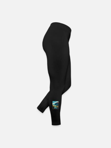 Drakensberg Afrique du Sud Affiche de voyage souvenir - Legging en jersey Femme - noir - Droite