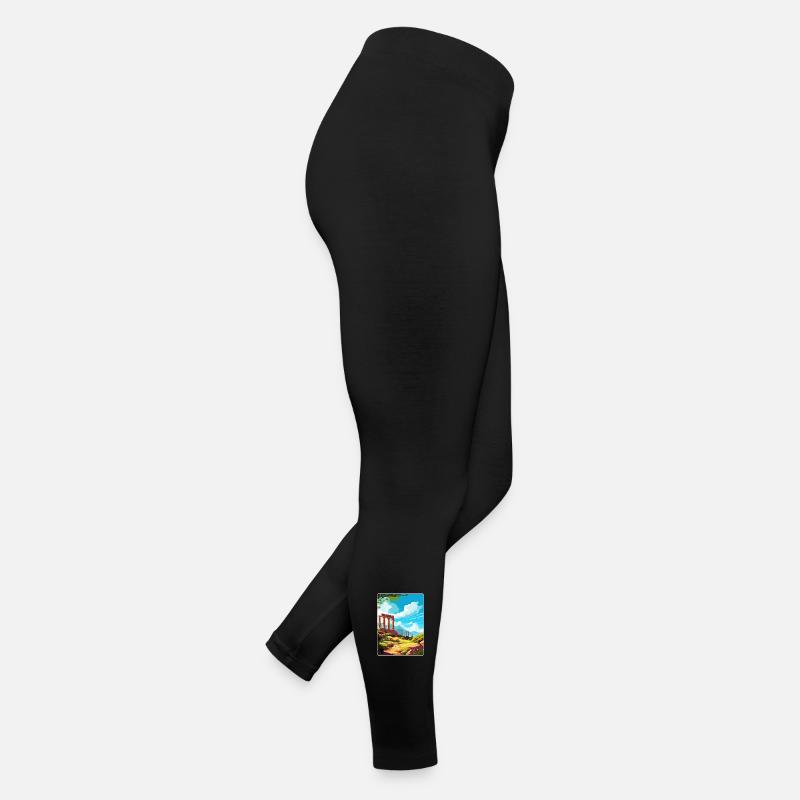 Corinthe antique Grèce Affiche de voyage Souvenir WPA Legging en jersey Femme