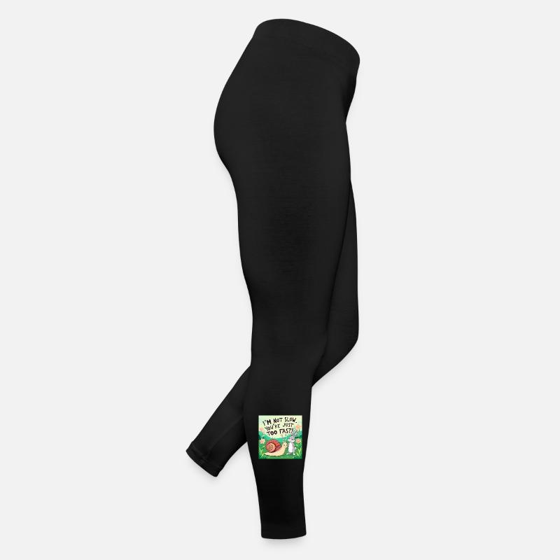 A rabbit and a snail "Slow and Fast" Women’s Jersey Leggings