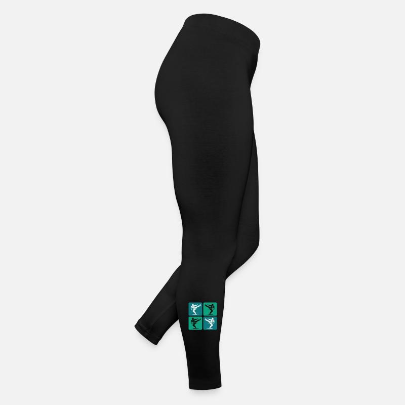 Silhouette de karaté – Style rétro Legging en jersey Femme