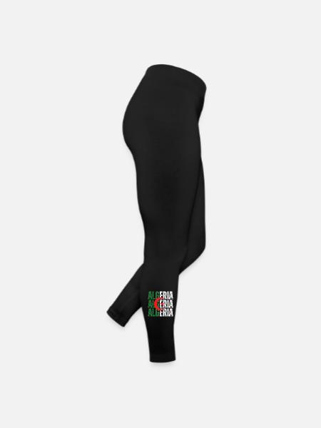 Algerian flag, Algerian pride - Women’s Jersey Leggings - black - Right