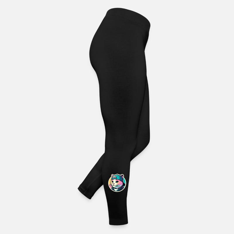 Chat avec casquette en pastel Legging en jersey Femme