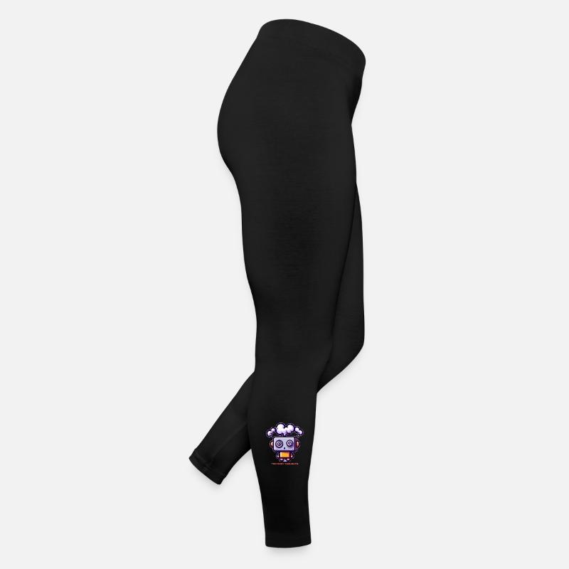 Too Many Thoughts Robot - Women’s Jersey Leggings - black