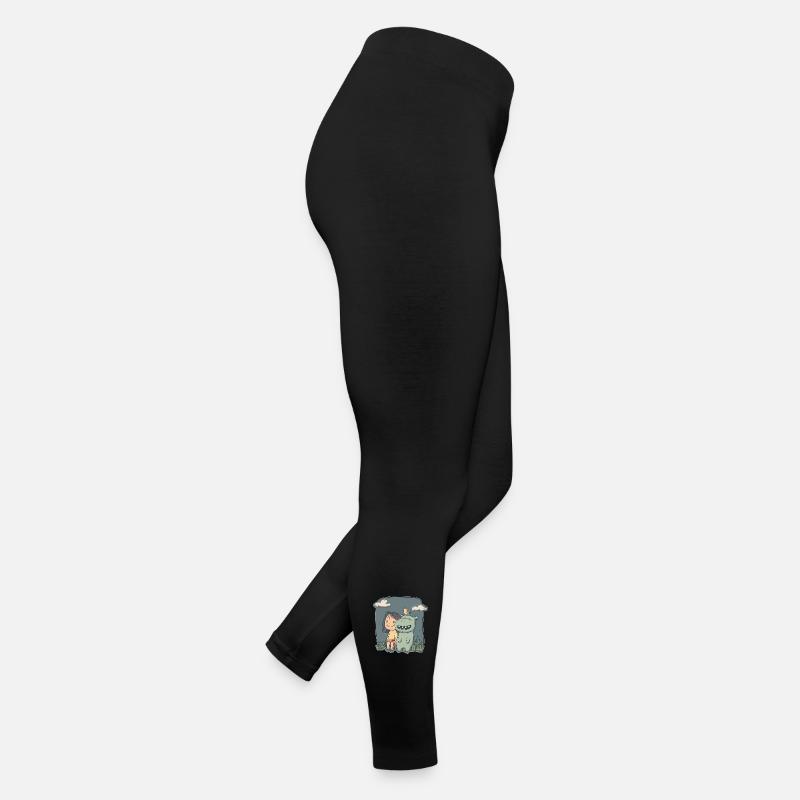 Mädchen und Nilpferd Freundschaft Frauen Jersey Leggings