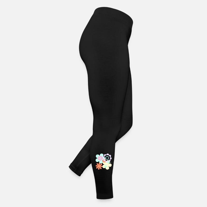 Blossom Pop Retro Pattern Women’s Jersey Leggings