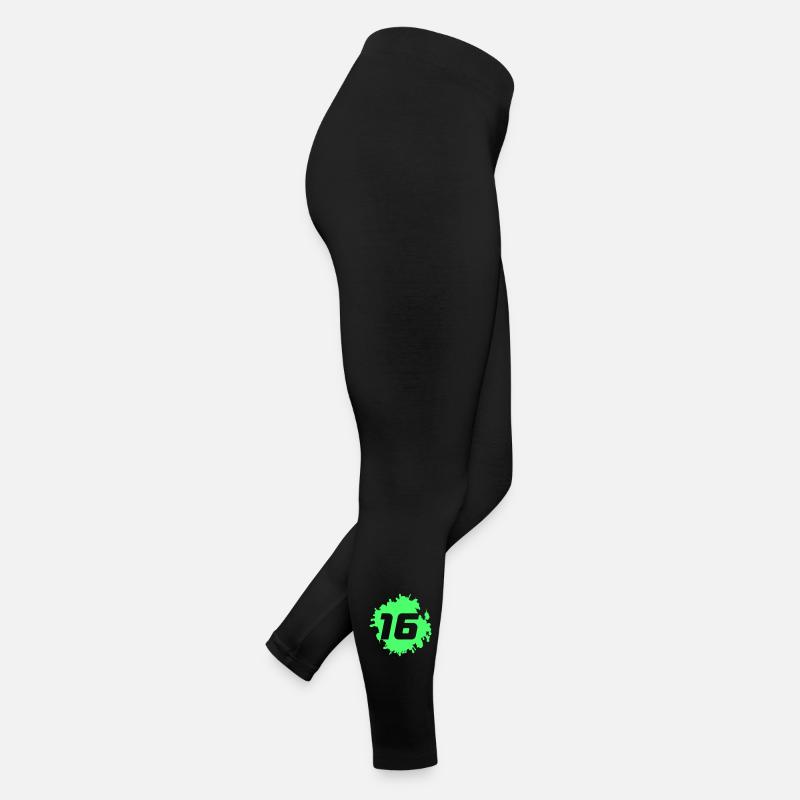 Neon Green Spritz 16 Design Women’s Jersey Leggings