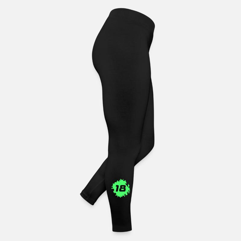 Neon Green Splatter 18 Women’s Jersey Leggings