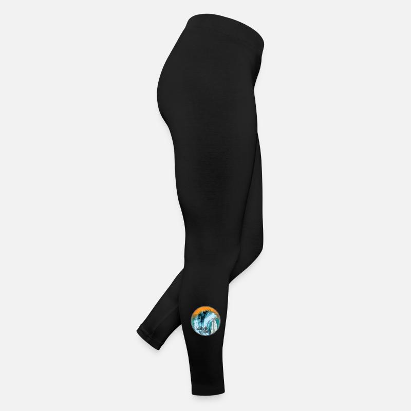 Welle im Surfzauber Patch Frauen Jersey Leggings