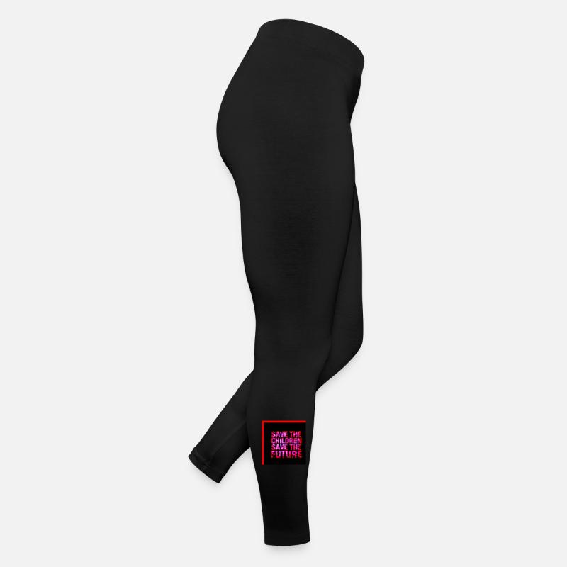 Neon Text Save the Future - Women’s Jersey Leggings - black