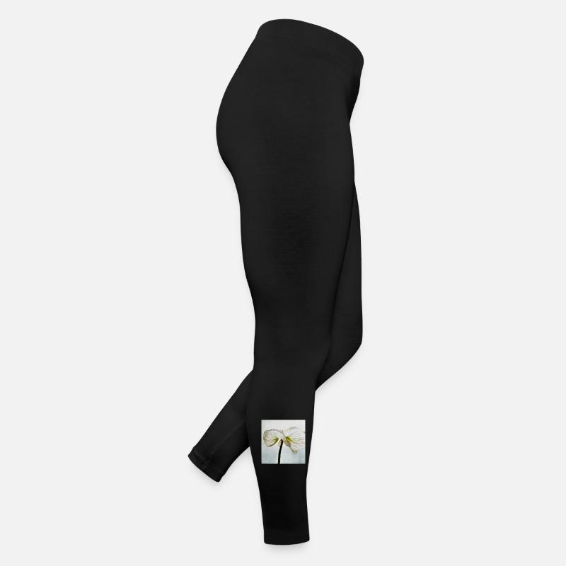 Fleur de pavot blanc Legging en jersey Femme