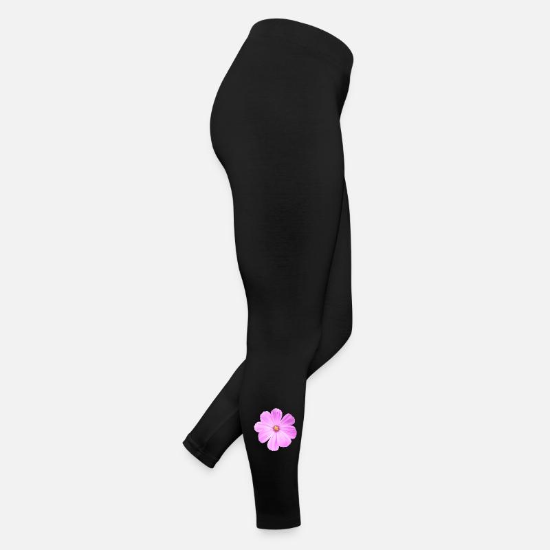 Blume - Frauen Jersey Leggings - Schwarz