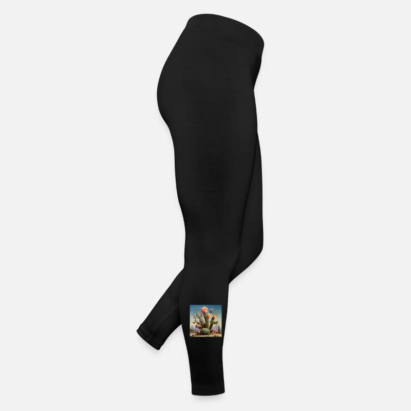 Cactus du désert à la fleur de rose Legging en jersey Femme