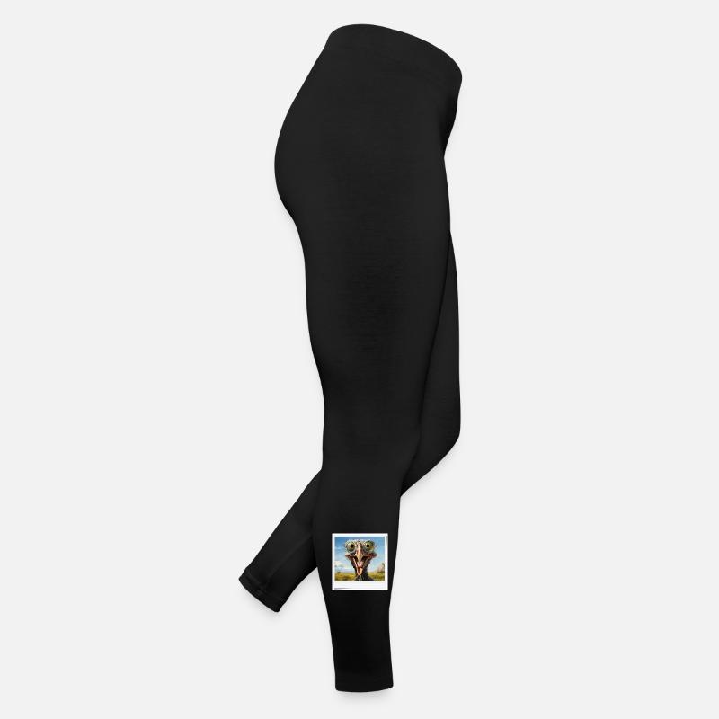 Exzentrischer Vogel mit Brillengläsern Frauen Jersey Leggings