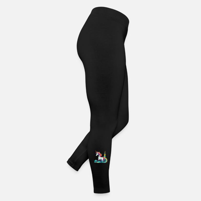 Rainbow Unicorn Carnival Design Women’s Jersey Leggings