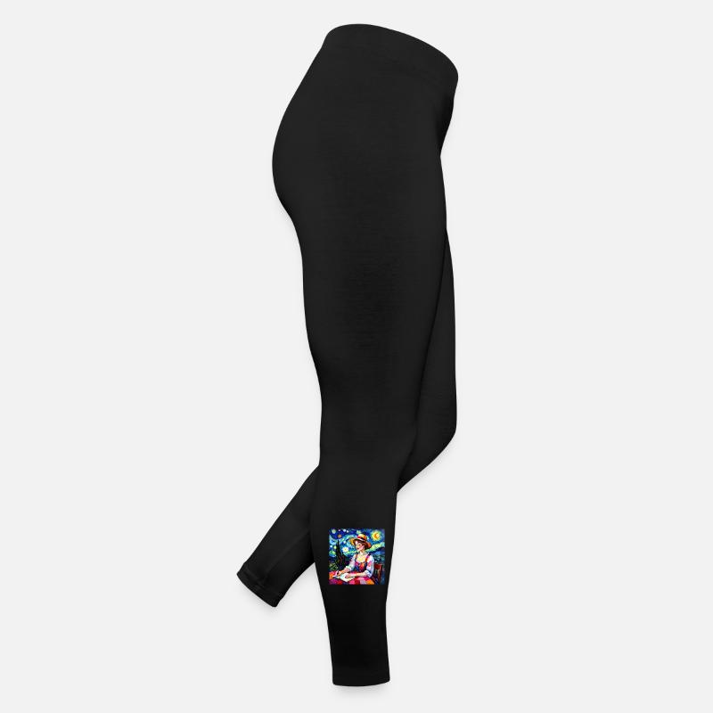 Police en patchwork nocturne Legging en jersey Femme