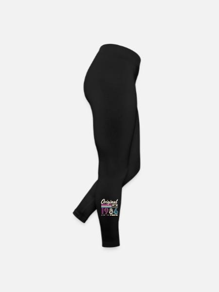 1986 Jahrgang Vintage Retro Geburtstag Geschenk - Frauen Jersey Leggings - Schwarz - Rechts