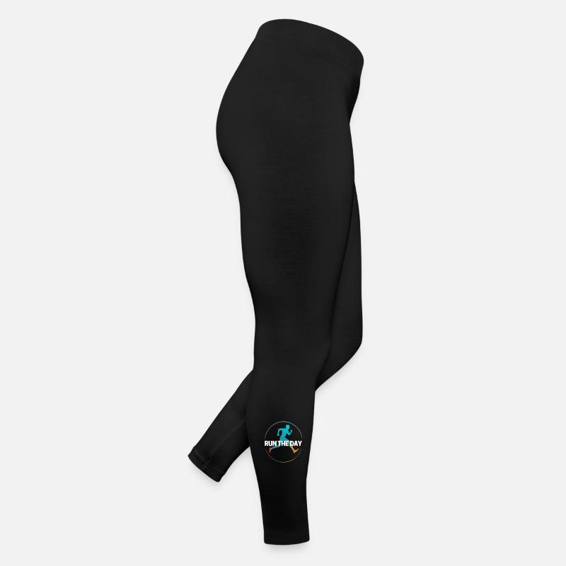 Run - Running The Day Lauf Motivation Jogging Frauen Jersey Leggings