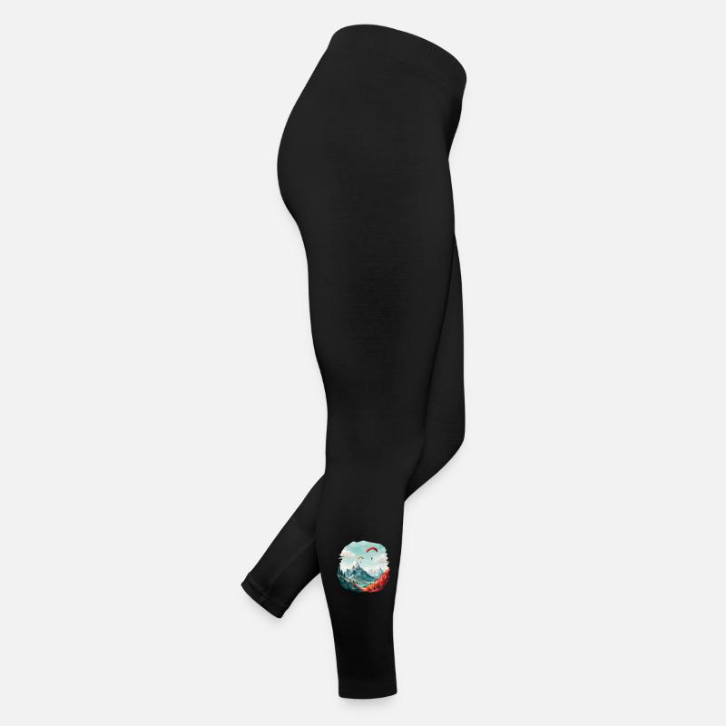 Paragliding Berglandschaft Polygonkunst Frauen Jersey Leggings