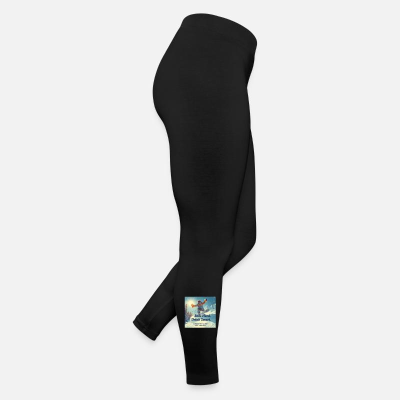 Ride Hard Drink Smart Mountain Fun Women’s Jersey Leggings
