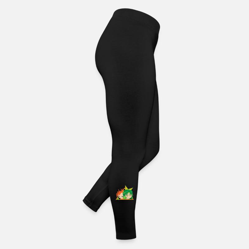 Duel au néon vert et orange Legging en jersey Femme
