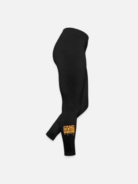 Les mathématiques La seule matière qui compte Nerd Mathe Logo - Legging en jersey Femme - noir - Droite