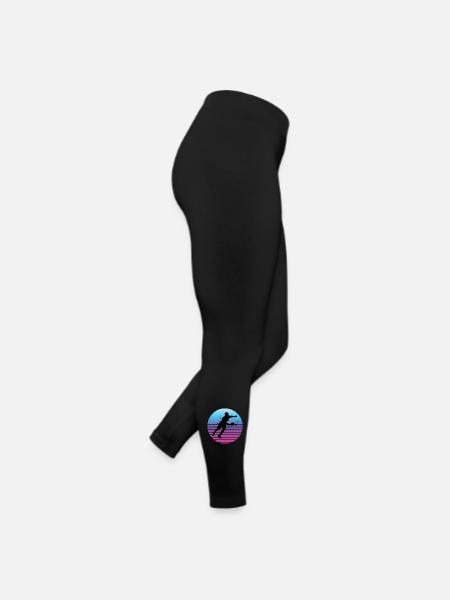 Pickleballer Geschenkidee für Pickleballsport Fans - Frauen Jersey Leggings - Schwarz - Rechts