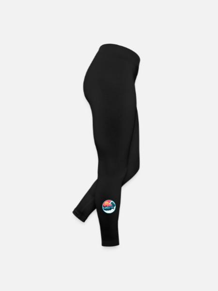 Emblème rétro des années 90 JDM NSX Great Wave Sunset - Legging en jersey Femme - noir - Droite