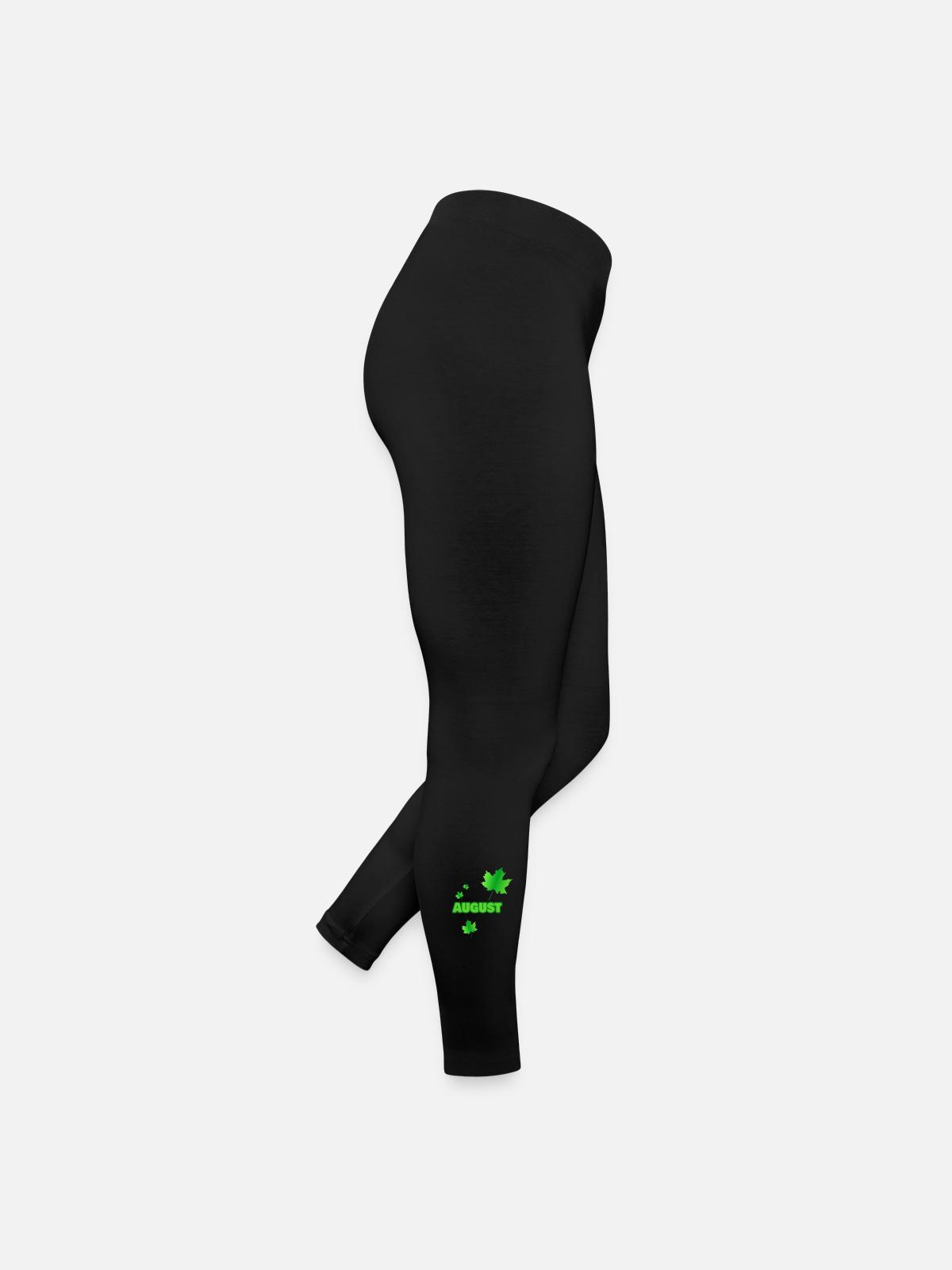 Gift for August - Women’s Jersey Leggings - black - Right