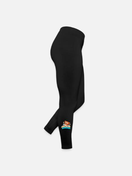 Läuft bei mir Unrund - Frauen Jersey Leggings - Schwarz - Rechts