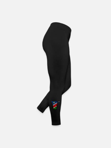 Namibia map used - Women’s Jersey Leggings - black - Right