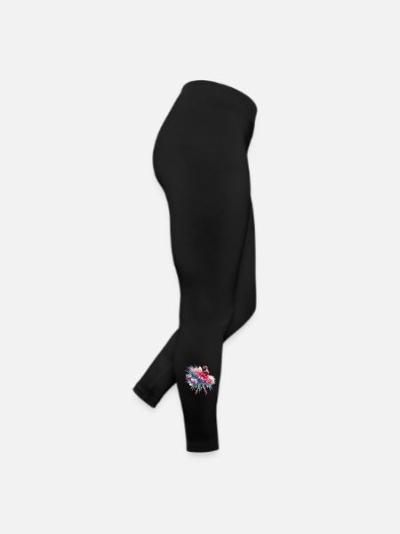 Balletttänzerin mit Tutu - Frauen Jersey Leggings - Schwarz - Rechts