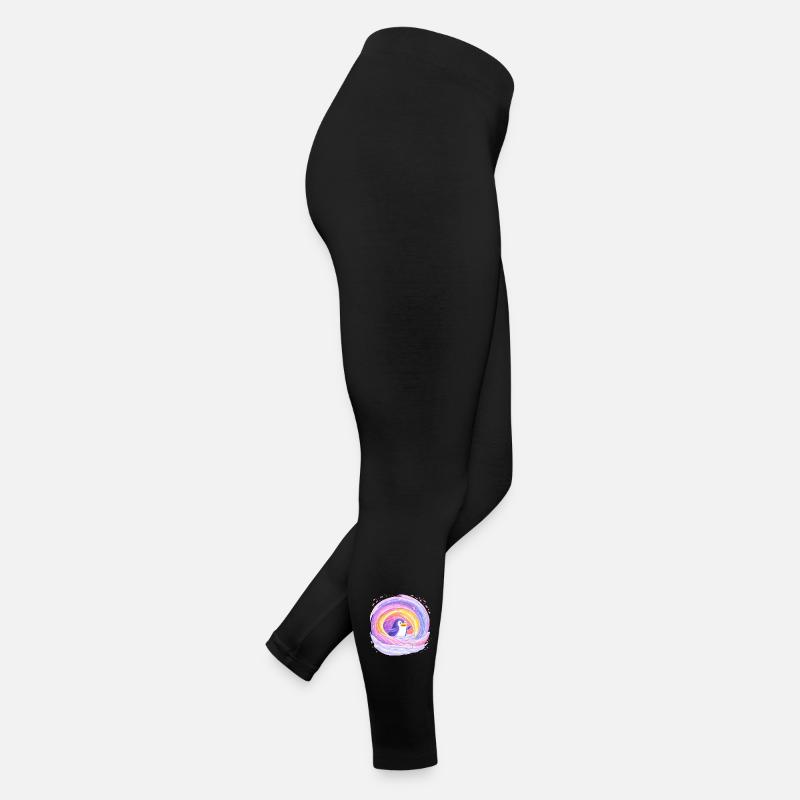 Manchot arc-en-ciel dans le vortex Legging en jersey Femme