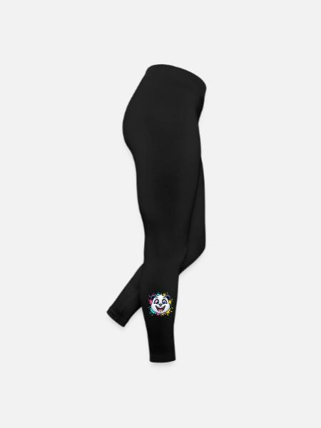 Panda Splash Farbwelt - Frauen Jersey Leggings - Schwarz - Rechts