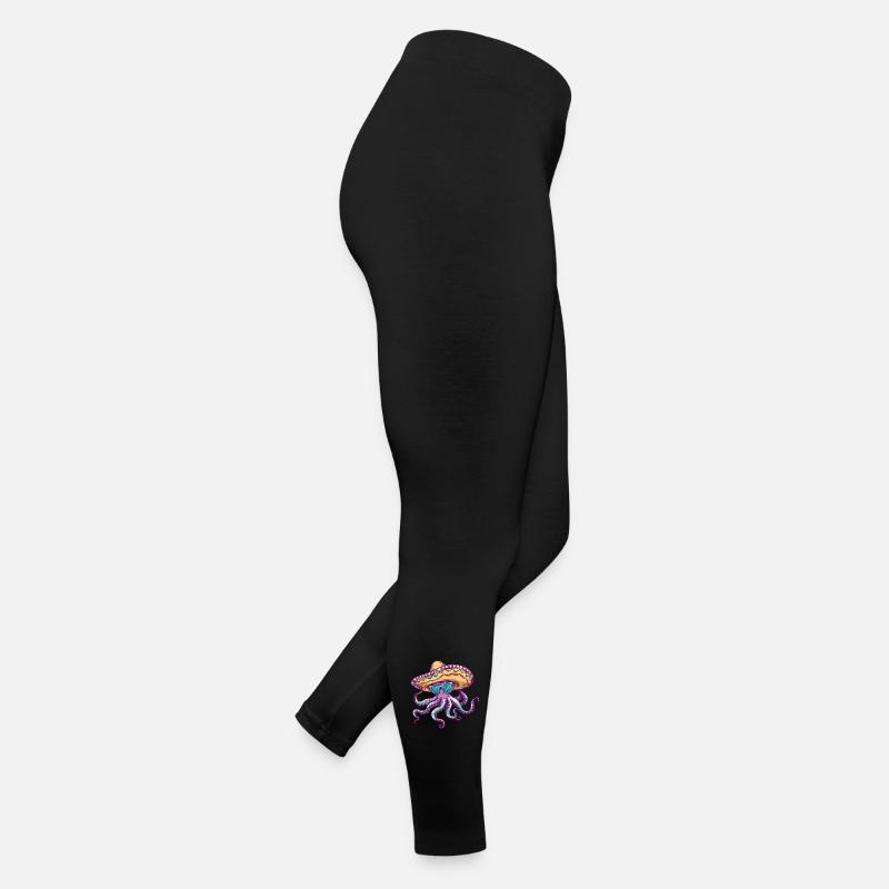 Octopus Funny Sombrero Women’s Jersey Leggings