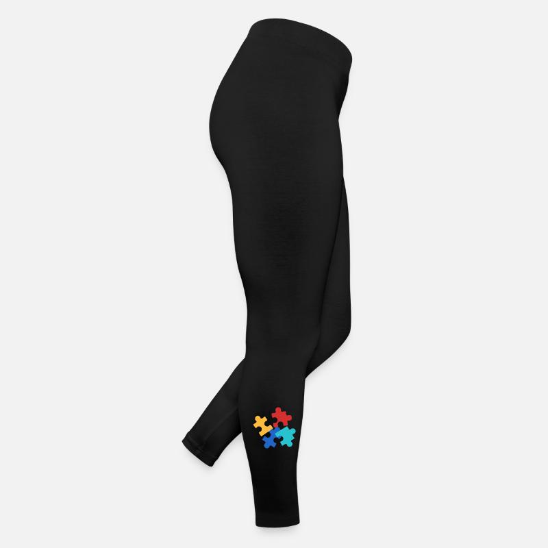 Bunte Puzzleteile Collage Frauen Jersey Leggings