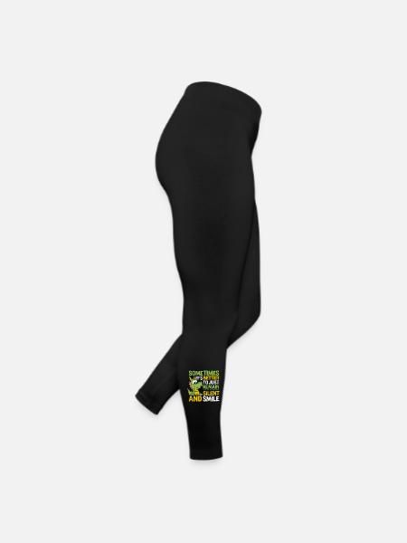  Manchmal Ist Es Besser Einfach Zu Schweigen Und - Frauen Jersey Leggings - Schwarz - Rechts