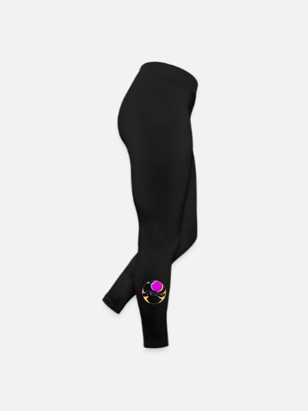 Neonberge mit Sonne - Frauen Jersey Leggings - Schwarz - Rechts