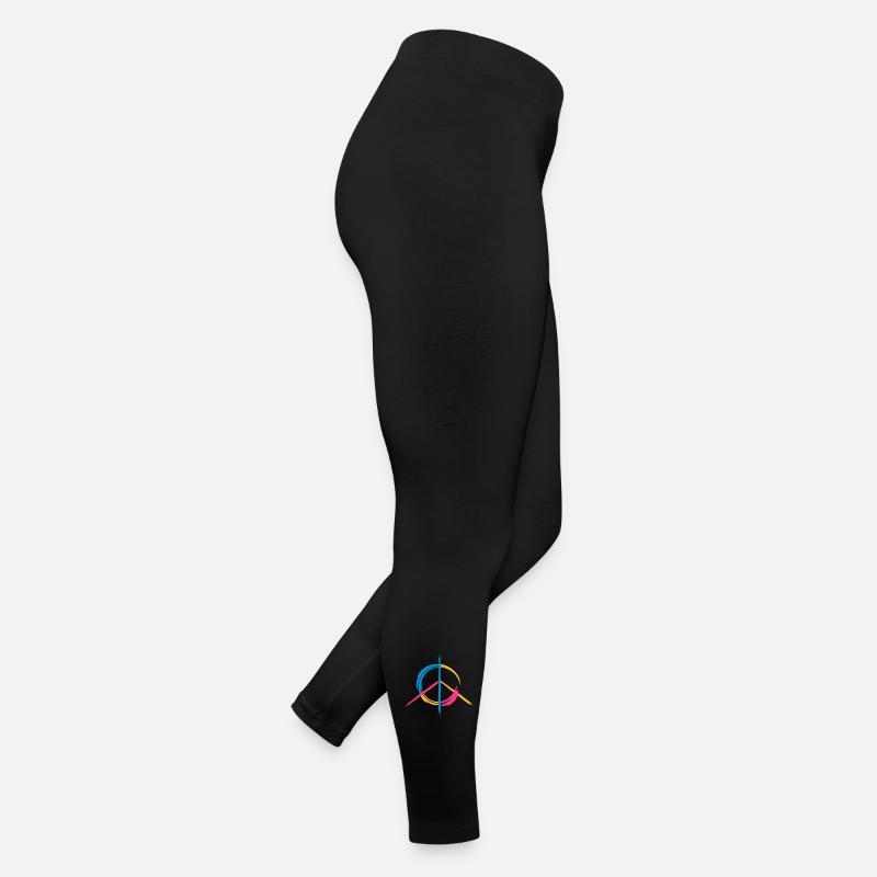 A colorful peace symbol as a graffito Women’s Jersey Leggings