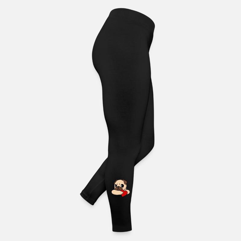 Mops mit Herz Frauen Jersey Leggings