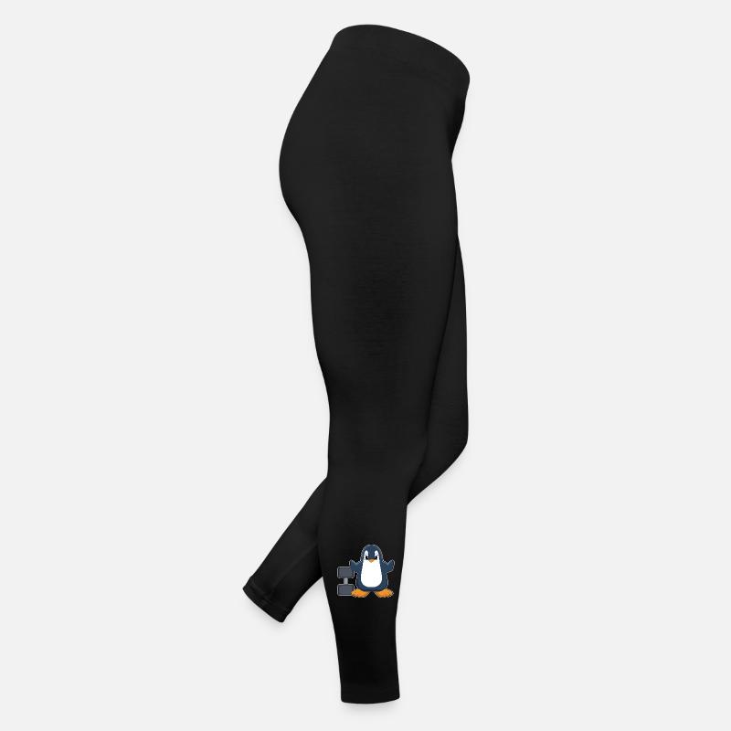 Penguin Bodybuilder Bodybuilding avec haltères Legging en jersey Femme
