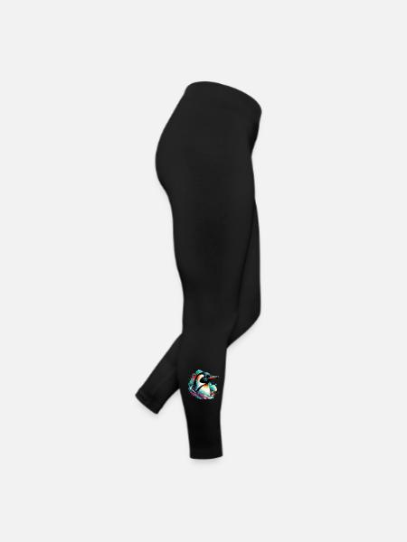 Pinguin - Frauen Jersey Leggings - Schwarz - Rechts