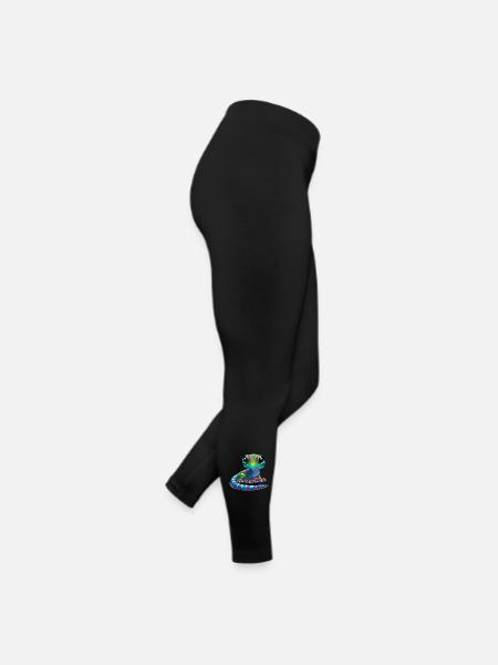 Gecko - Frauen Jersey Leggings - Schwarz - Rechts