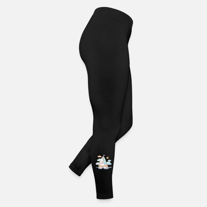 Segeln Comic Stil Frauen Jersey Leggings