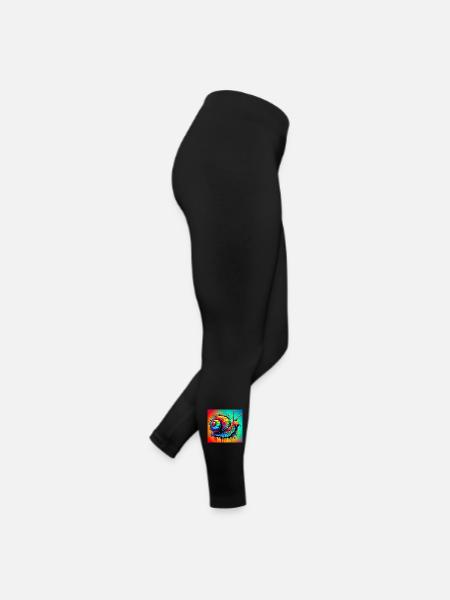 Schnecke - Frauen Jersey Leggings - Schwarz - Rechts