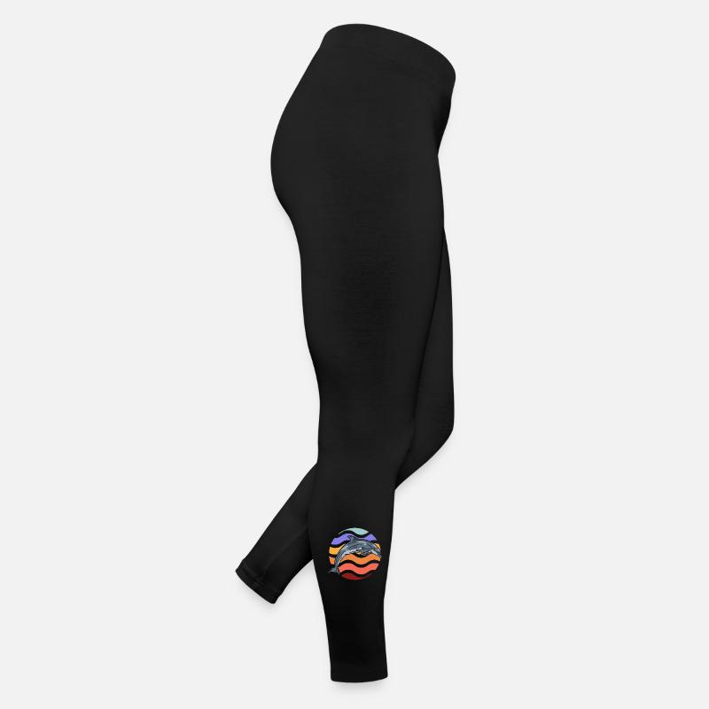 Dauphin en motif de vagues Legging en jersey Femme