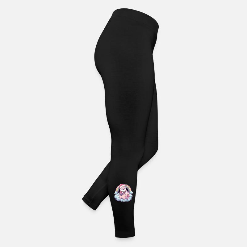 Cochon Père Noël Noël Legging en jersey Femme