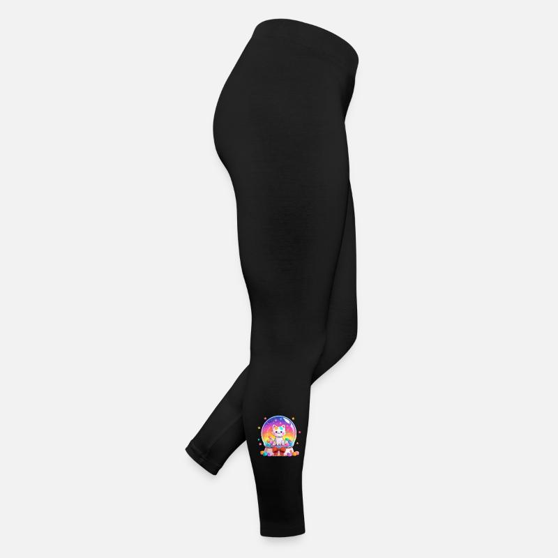 Boule à neige des chats arc-en-ciel Legging en jersey Femme