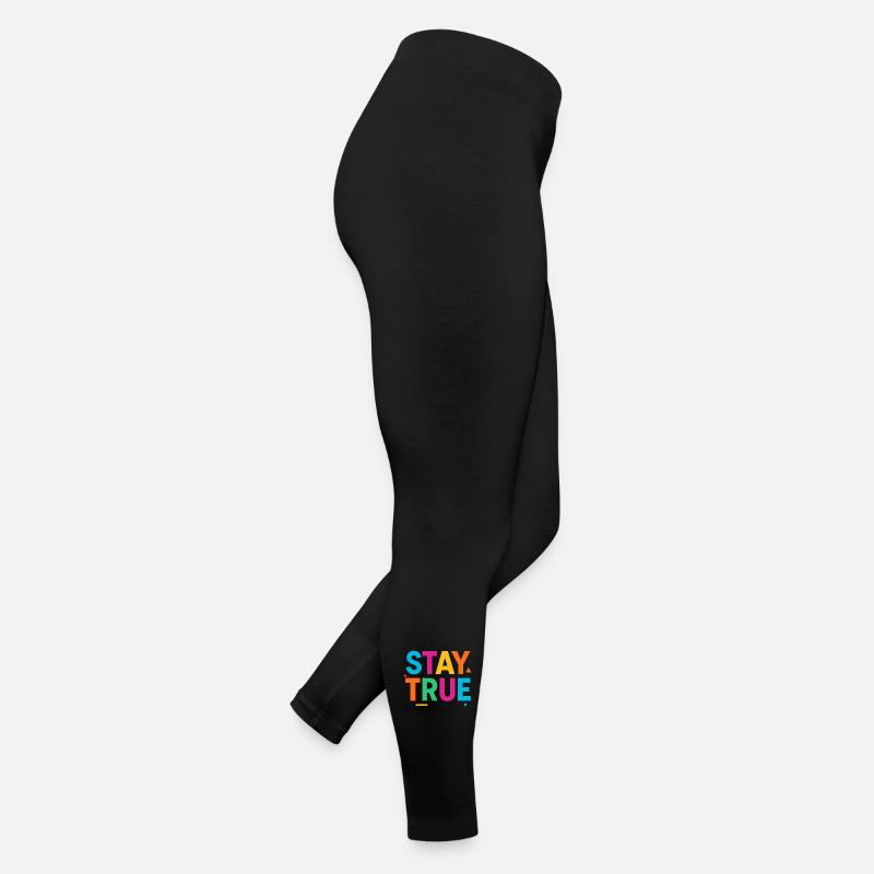 Typographie colorée Stay True Legging en jersey Femme
