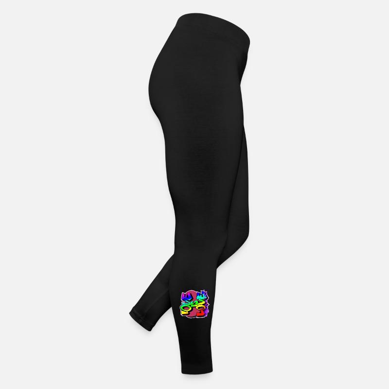 Bunte Graffiti-Wörter Frauen Jersey Leggings