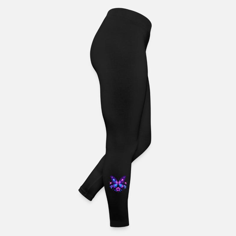 KosmosSchmetterling im Blütenkranz Frauen Jersey Leggings